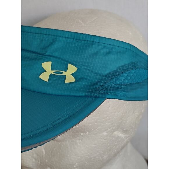 Under Armour Bright Blue ripstop nylon women's Running tennis visor Hat Cap - Picture 5 of 10